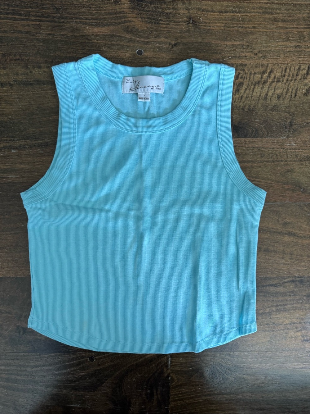 Vintage Havana Aqua Ribbed Tank